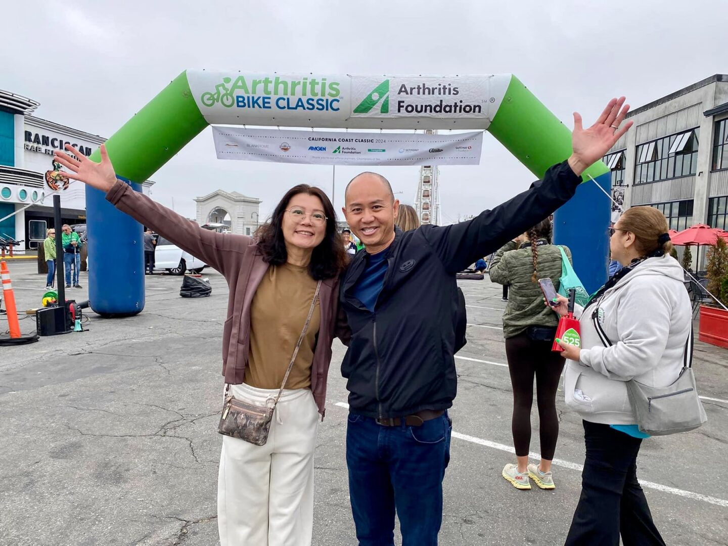 Gary Ho, a gout patient smiling at the Arthritis Bike Classic